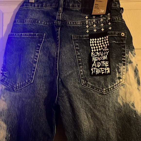 Men’s skinny jeans blue and white . Never worn. Only tried on. - Picture 4 of 5